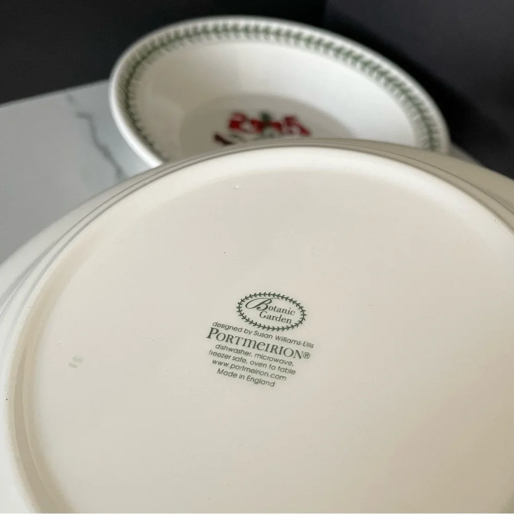 SET of 2 Mistletoe Pasta or Soup Bowls by Portmeirion